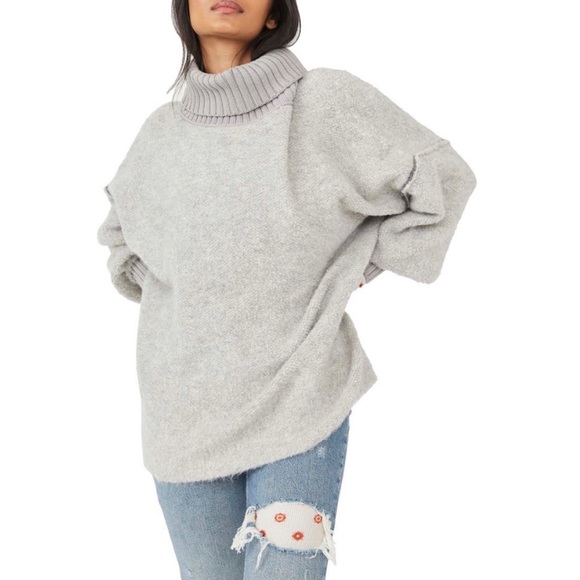 Free People Sweaters - Free People Milo Tunic Sweater Heather Grey NWT Medium